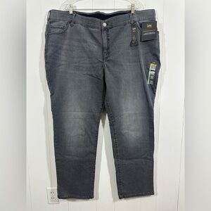 NWT Lee Flex Motion Revolutionary Fit Charcoal Gray Straight Mid Rise Size 26W